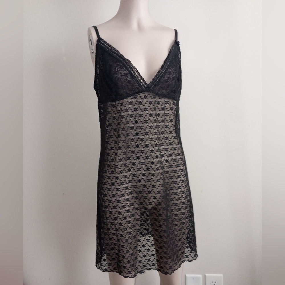 New sheer Floral lace lingerie slip one size